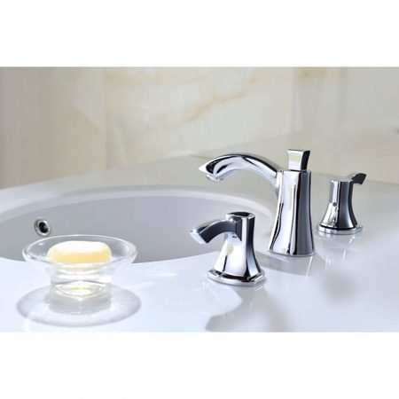 ANZZI Sonata 8" Widespread Mid-Arc Bathroom Faucet, Polished Chrome L-AZ015